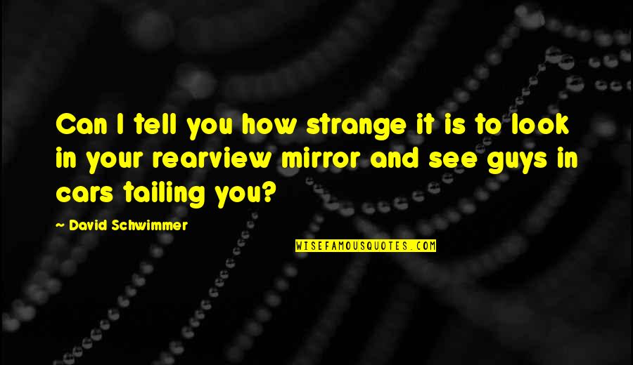 Finding Out Someone Is Lying Quotes By David Schwimmer: Can I tell you how strange it is