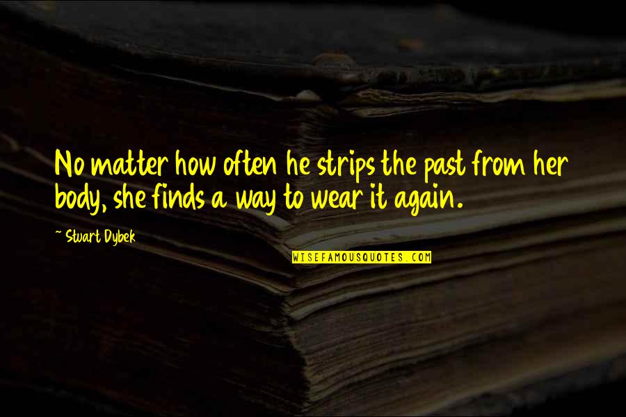 Finds Way Quotes By Stuart Dybek: No matter how often he strips the past
