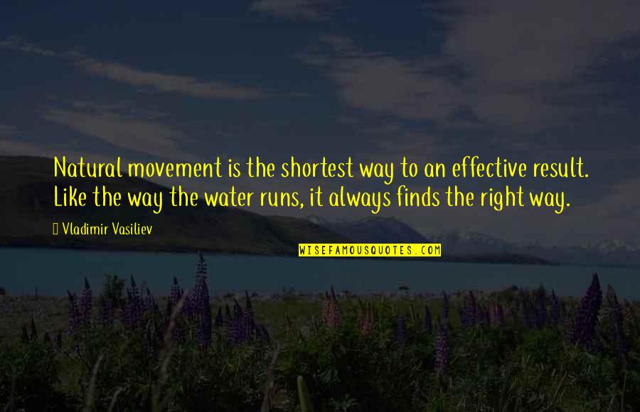 Finds Way Quotes By Vladimir Vasiliev: Natural movement is the shortest way to an