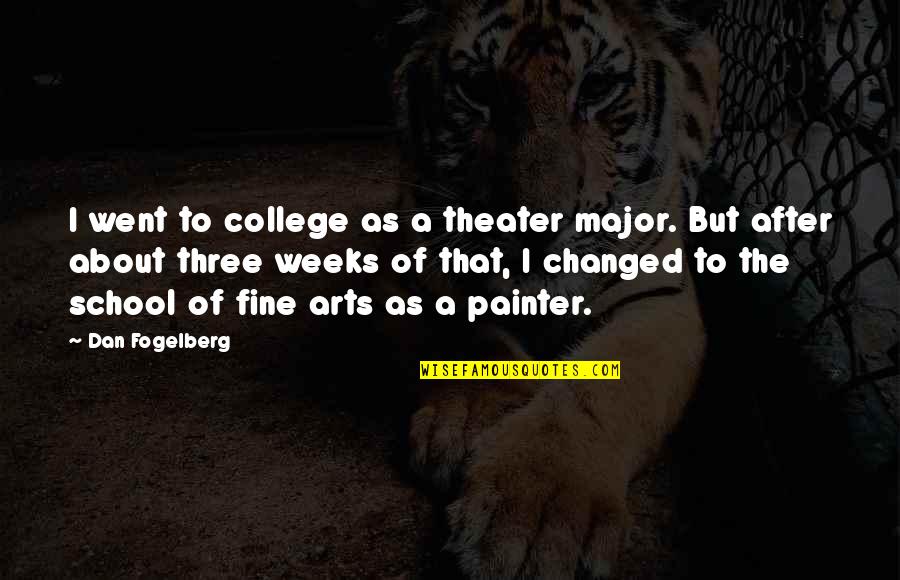 Fine Arts Quotes By Dan Fogelberg: I went to college as a theater major.