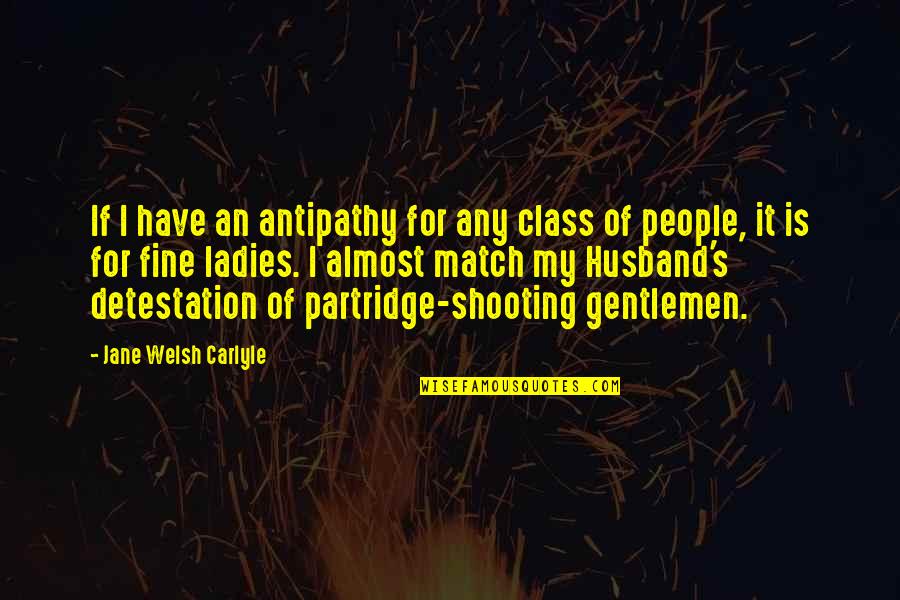 Fine Ladies Quotes By Jane Welsh Carlyle: If I have an antipathy for any class