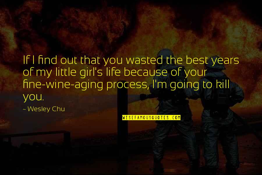 Fine With Or Without You Quotes By Wesley Chu: If I find out that you wasted the