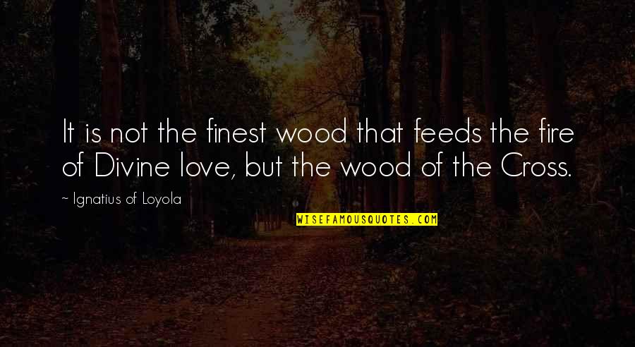 Finest Love Quotes By Ignatius Of Loyola: It is not the finest wood that feeds