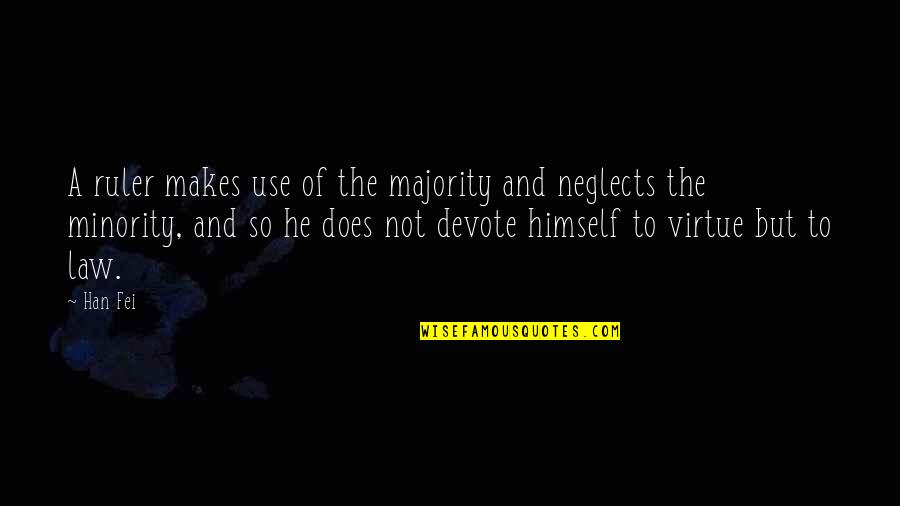 Fingland Sean Quotes By Han Fei: A ruler makes use of the majority and