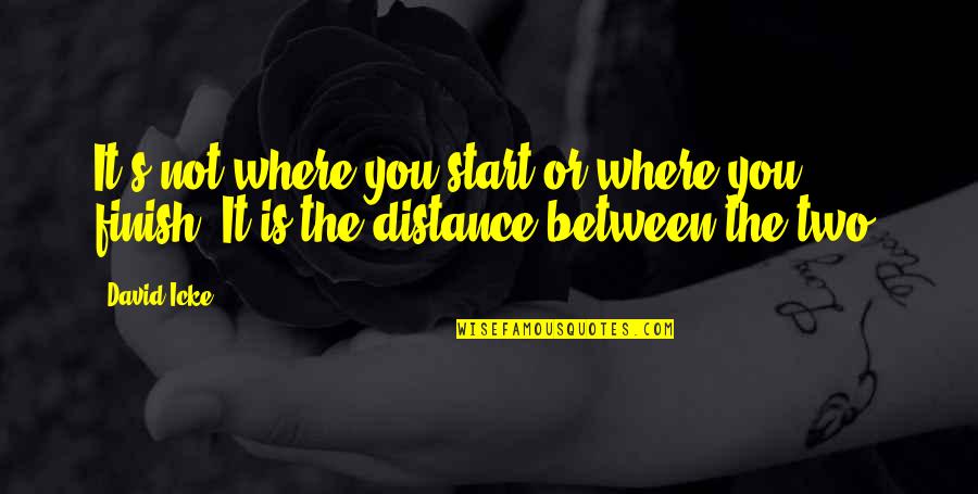Finish Motivational Quotes By David Icke: It's not where you start or where you