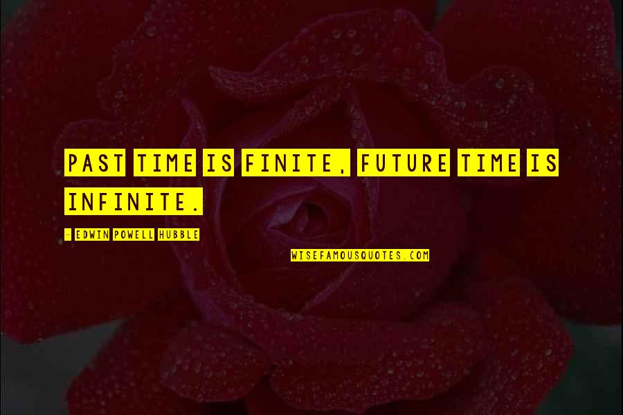 Finite Quotes By Edwin Powell Hubble: Past time is finite, future time is infinite.