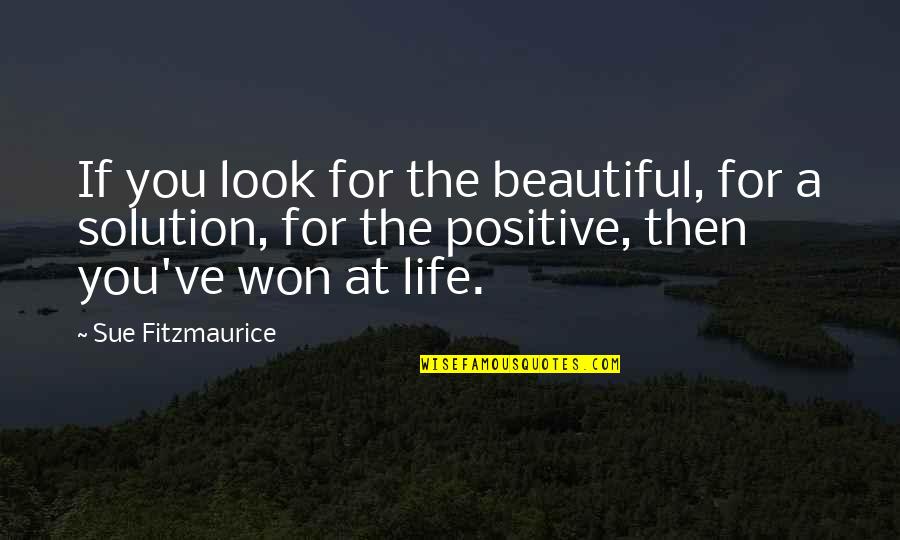 Finkelhor Four Quotes By Sue Fitzmaurice: If you look for the beautiful, for a
