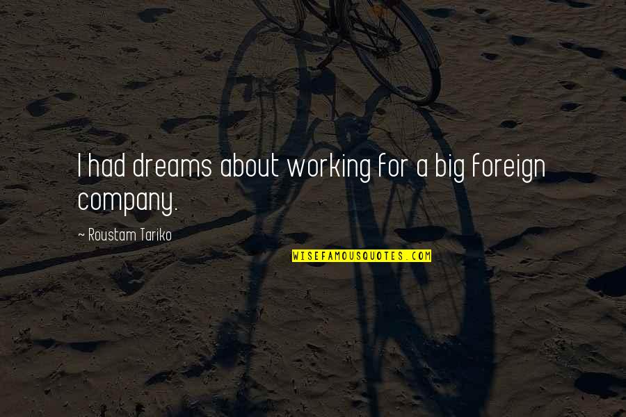 Finkenstein Polka Quotes By Roustam Tariko: I had dreams about working for a big Finkenstein Polka Quotes By Roustam Tariko: I had dreams about working for a big