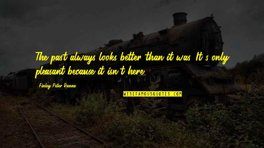 Finley Peter Dunne Quotes By Finley Peter Dunne: The past always looks better than it was. Finley Peter Dunne Quotes By Finley Peter Dunne: The past always looks better than it was.
