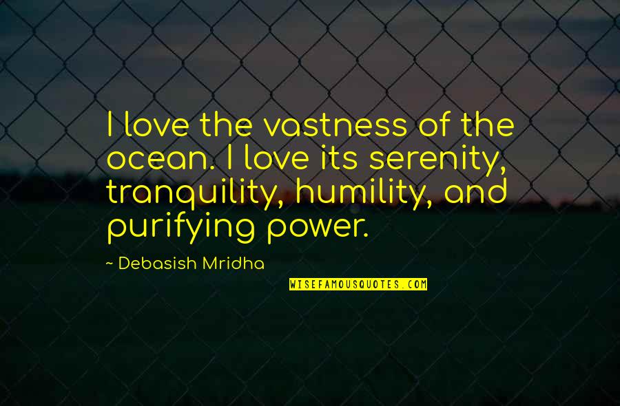 Finny A Separate Peace Quotes By Debasish Mridha: I love the vastness of the ocean. I Finny A Separate Peace Quotes By Debasish Mridha: I love the vastness of the ocean. I
