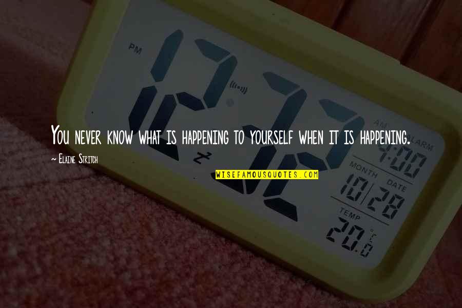 Finv Stock Quotes By Elaine Stritch: You never know what is happening to yourself Finv Stock Quotes By Elaine Stritch: You never know what is happening to yourself