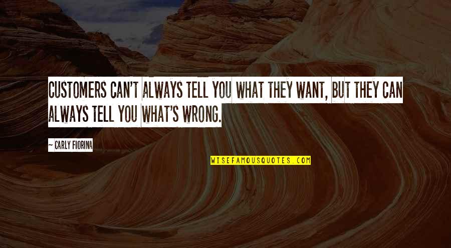 Fiorina's Quotes By Carly Fiorina: Customers can't always tell you what they want,