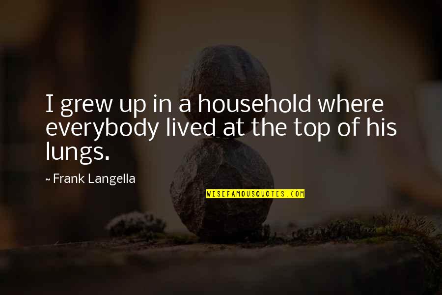 Fiqih Puasa Quotes By Frank Langella: I grew up in a household where everybody