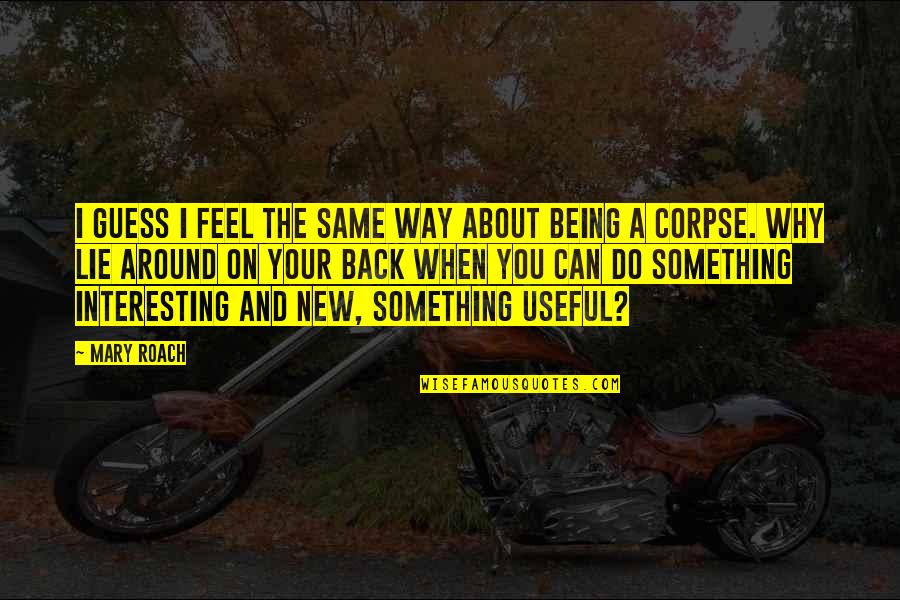 Fire Bolt 5e Quotes By Mary Roach: I guess I feel the same way about Fire Bolt 5e Quotes By Mary Roach: I guess I feel the same way about