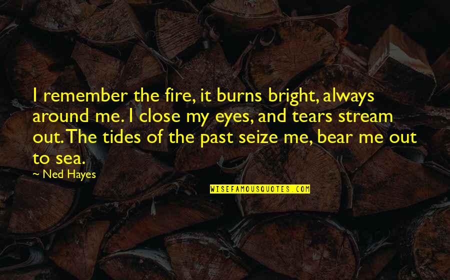 Fire In The Eyes Quotes By Ned Hayes: I remember the fire, it burns bright, always