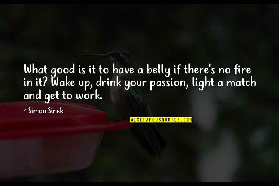 Fire In Your Belly Quotes By Simon Sinek: What good is it to have a belly