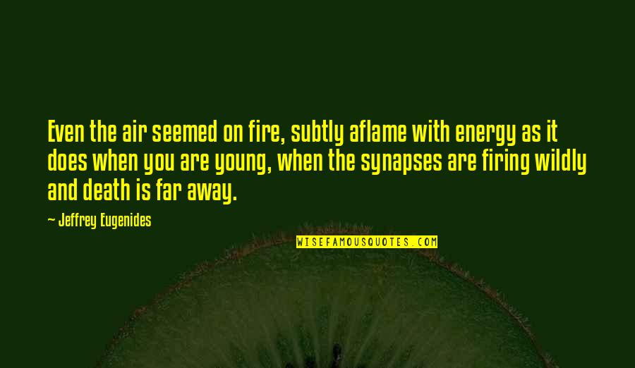 Fire On Fire Quotes By Jeffrey Eugenides: Even the air seemed on fire, subtly aflame Fire On Fire Quotes By Jeffrey Eugenides: Even the air seemed on fire, subtly aflame