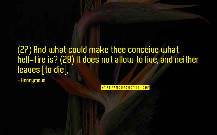 Fire Quotes By Anonymous: (27) And what could make thee conceive what