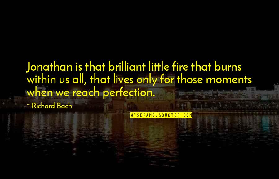 Fire Within Quotes By Richard Bach: Jonathan is that brilliant little fire that burns