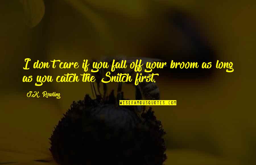 Firebolt Quotes By J.K. Rowling: I don't care if you fall off your