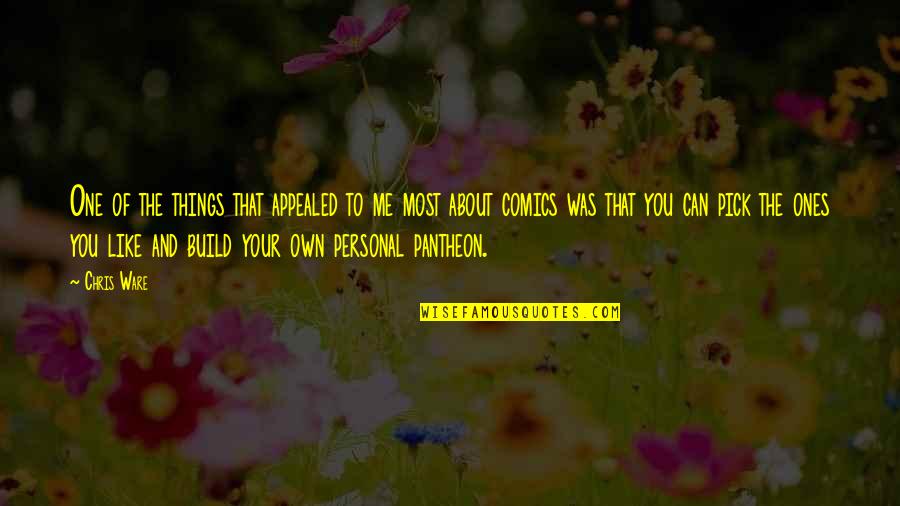 Fired Quote Quotes By Chris Ware: One of the things that appealed to me