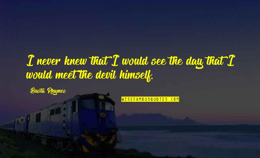 Firedrakes Quotes By Busta Rhymes: I never knew that I would see the
