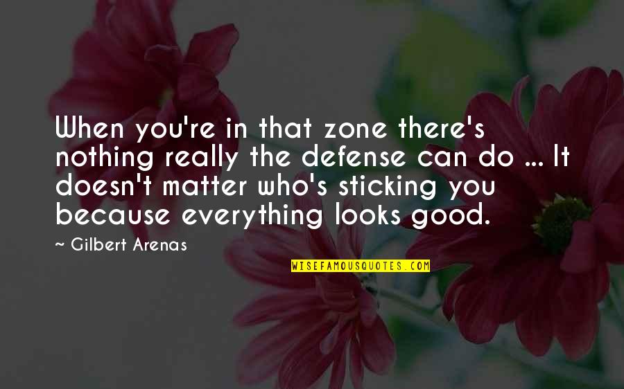 Firefighting Training Quotes By Gilbert Arenas: When you're in that zone there's nothing really