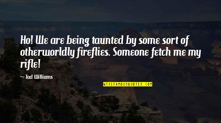 Fireflies Quotes By Tad Williams: Ho! We are being taunted by some sort Fireflies Quotes By Tad Williams: Ho! We are being taunted by some sort