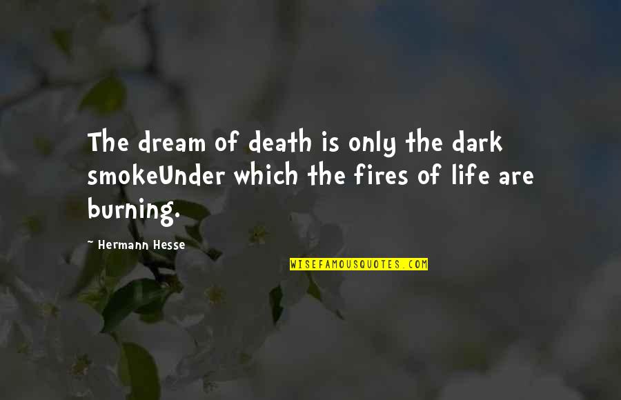 Fires And Life Quotes By Hermann Hesse: The dream of death is only the dark