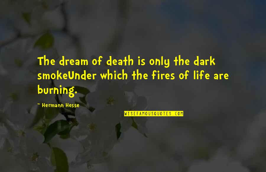 Fires Burning Quotes By Hermann Hesse: The dream of death is only the dark