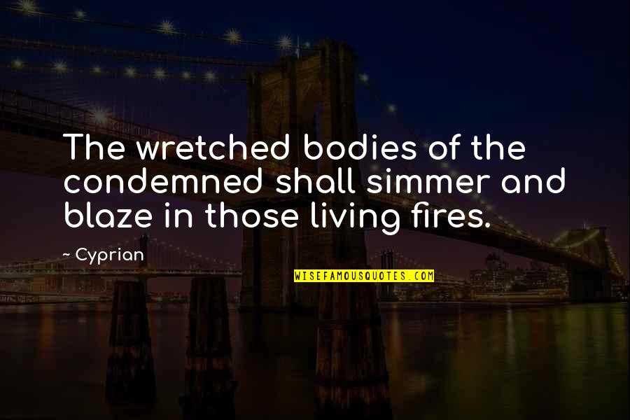 Fires Of Hell Quotes By Cyprian: The wretched bodies of the condemned shall simmer