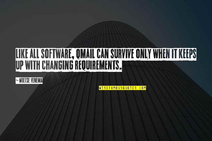 Firestarters Boots Quotes By Wietse Venema: Like all software, Qmail can survive only when