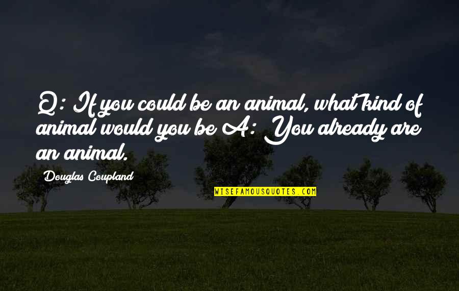 Firing Squad Quotes By Douglas Coupland: Q: If you could be an animal, what