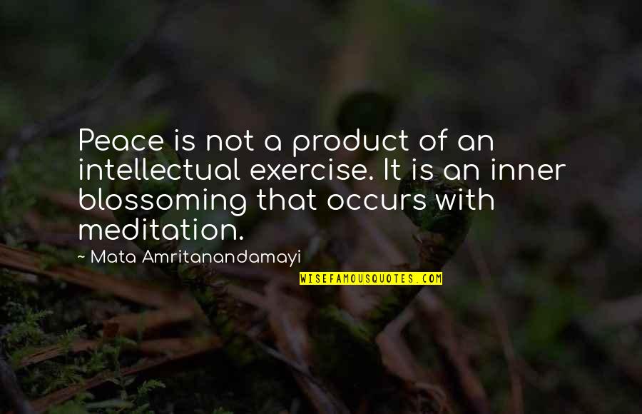 Firing Toxic People Quotes By Mata Amritanandamayi: Peace is not a product of an intellectual