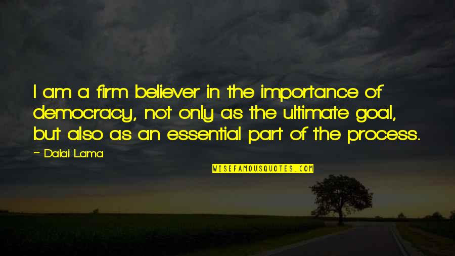 Firm Believer Quotes By Dalai Lama: I am a firm believer in the importance