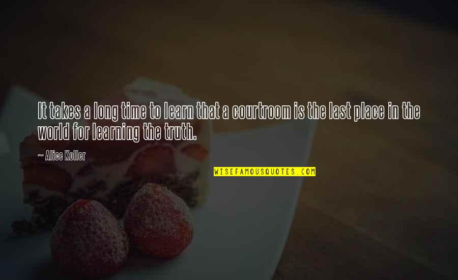 Firment Quotes By Alice Koller: It takes a long time to learn that Firment Quotes By Alice Koller: It takes a long time to learn that