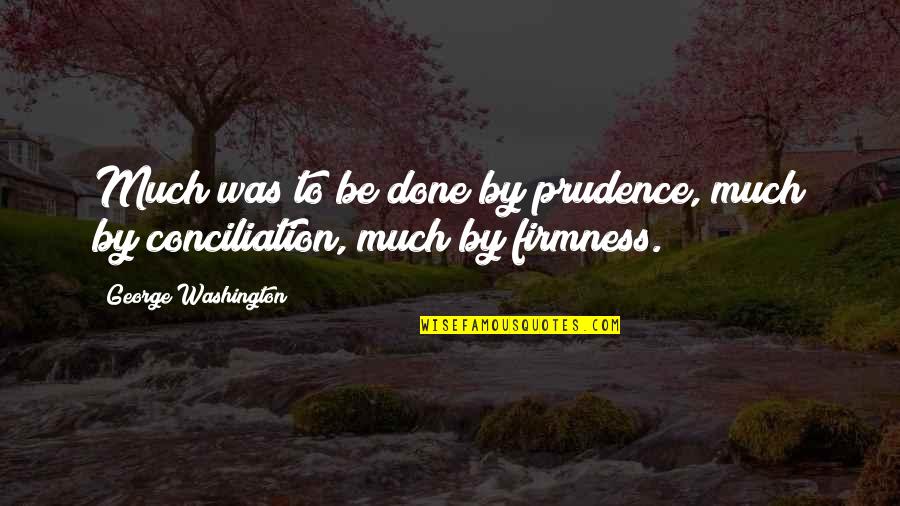 Firmness Quotes By George Washington: Much was to be done by prudence, much