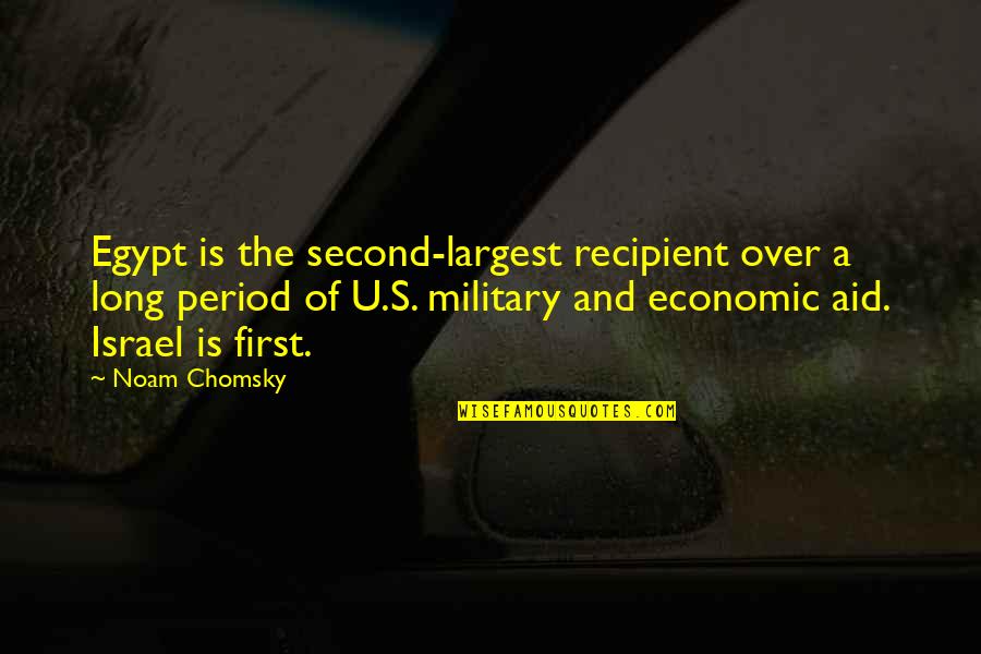 First Aid Quotes By Noam Chomsky: Egypt is the second-largest recipient over a long