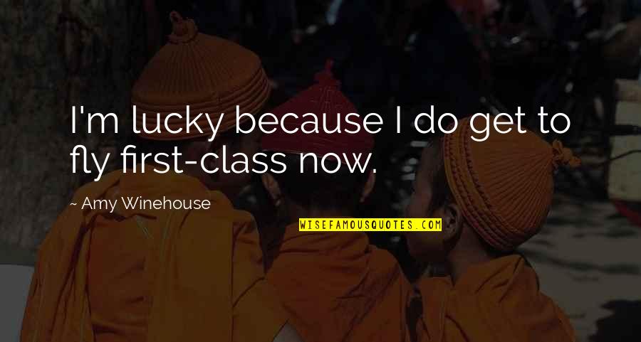 First Class Quotes By Amy Winehouse: I'm lucky because I do get to fly