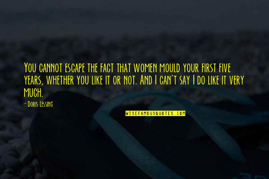 First Five Years Quotes By Doris Lessing: You cannot escape the fact that women mould