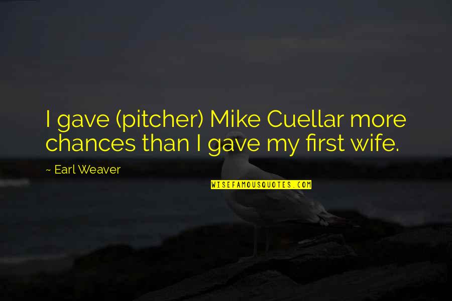 First Funny Quotes By Earl Weaver: I gave (pitcher) Mike Cuellar more chances than