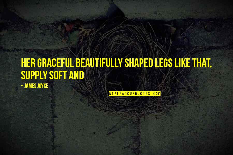 First Lady Inspirational Quotes By James Joyce: Her graceful beautifully shaped legs like that, supply