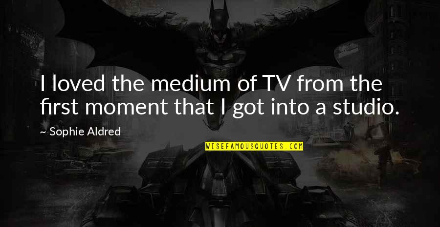 First Moment Quotes By Sophie Aldred: I loved the medium of TV from the