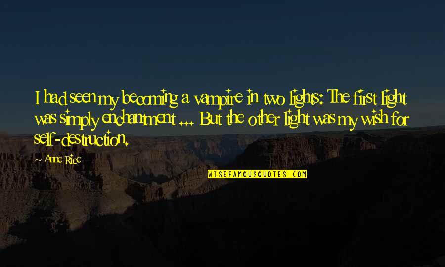 First Seen Quotes By Anne Rice: I had seen my becoming a vampire in