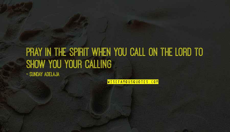 First Sherrif Quotes By Sunday Adelaja: Pray in the spirit when you call on