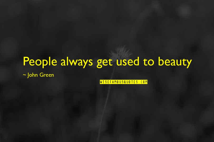 First Sunday Of Advent 2020 Quotes By John Green: People always get used to beauty First Sunday Of Advent 2020 Quotes By John Green: People always get used to beauty
