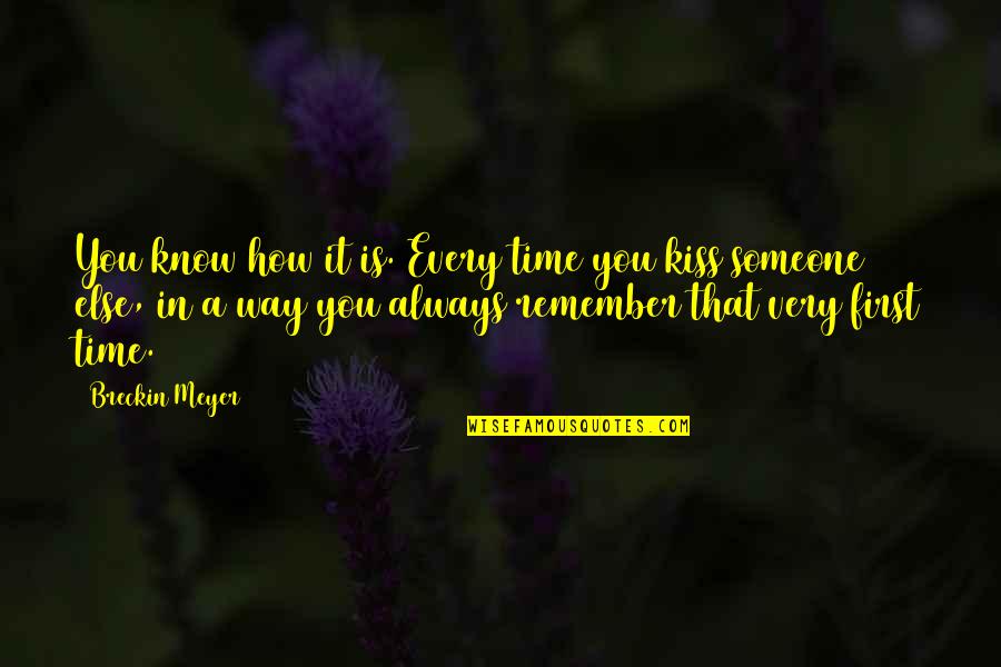 First Time Kiss Quotes By Breckin Meyer: You know how it is. Every time you First Time Kiss Quotes By Breckin Meyer: You know how it is. Every time you