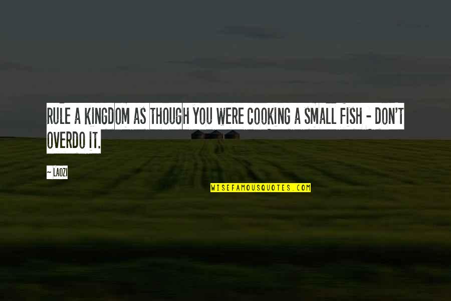 Fish Cooking Quotes By Laozi: Rule a kingdom as though you were cooking
