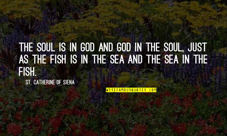 Fish In The Sea Quotes By St. Catherine Of Siena: The soul is in God and God in