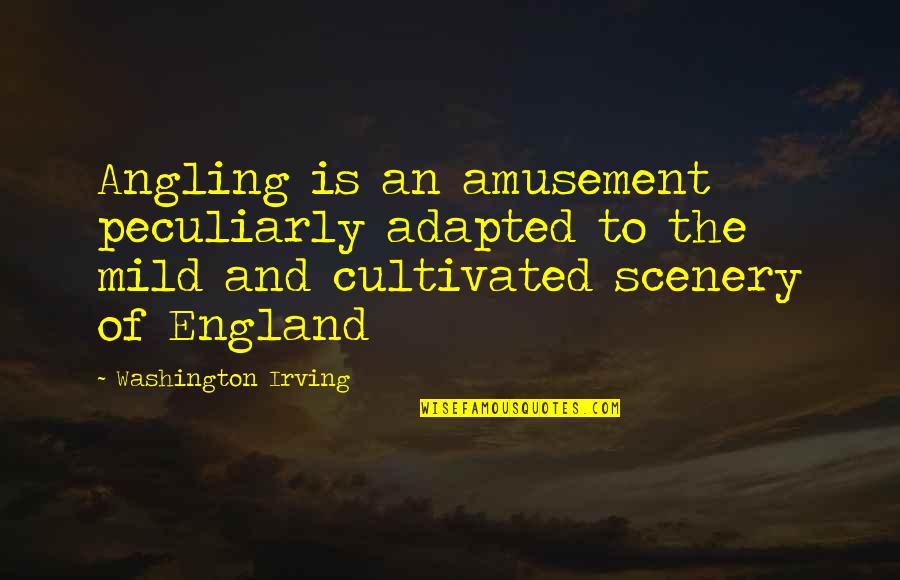 Fishing And The Sea Quotes By Washington Irving: Angling is an amusement peculiarly adapted to the